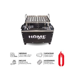 GENERICO - Caja China Home Grill Porta 50x30x38 con Parrilla V Inox