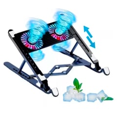 HOCO - Cooler Doble Ventilador Soporte Laptop DH-17 Con Luces RGB