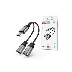 XO SIMPLE IS BEAUTY - Cable Adaptador De Carga Y Audio 35mm XO-NB-R160B Tipo C A Tipo C