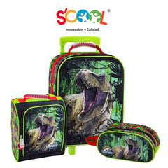 SCOOL - MAGIC SET MALETA EVA 3D SATIN GDE JURASSICB804016