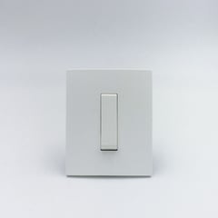 SINTHESI - Interruptor Simple S33 Placa Blanca Mate y Dados S22 Blancos