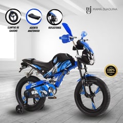 VELOX - Bici Moto Para Niño Aro 12 «FURIOUS MONSTER» Blue