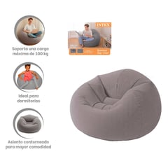 GENERICO - Sofa Puff Inflable para Dormitorio Plomo 107x104x69