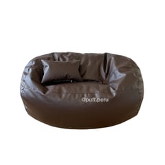 GENERICO - Puff Sillón Cápsula Puffperu Ultracuero Chocolate