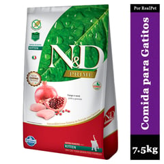 N&D - Comida para Gatitos Kitten Pollo y Granada 7.5 kg