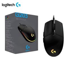 LOGITECH - Mouse Gaming G203 RGB Negro