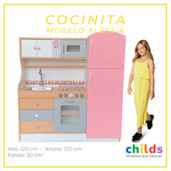 GENERICO - Cocinita En Melamina Para Niños y Niñas