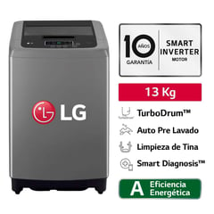 LG - Lavadora LG WT13BPBK 13kg Smart Motion Carga Superior - Negro Claro