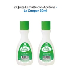 GENERICO - 2 Quita Esmalte con Acetona Limón 30ml - La Cooper