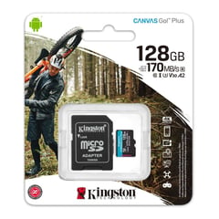 KINGSTON - MicroSD Canvas Go Plus 128 GB Ideal para Gopro 4k