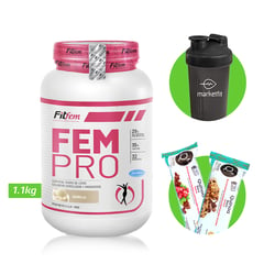 FITFEM - FEM PRO 1KG VAINILLA PROTEÍNA CON REGALOS