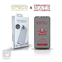 GENERICO - Pack Case Space y Mica Cerámica Anti-espía para Samsung Galaxy A23