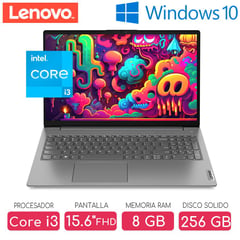 LENOVO - Laptop intel Core i3 1215U SSD 256gb RAM 8gb Pant 15.6 FHD Windows 10 V15 G3