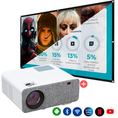 OWLENZ - Proyector Smart Android Sd500 Más Ecran 120 Pulgadas