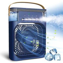 GENERICO - ENFRIADOR AIRE ACONDICIONADO VENTILADOR PORTATIL HUMIDIFICADOR AZUL