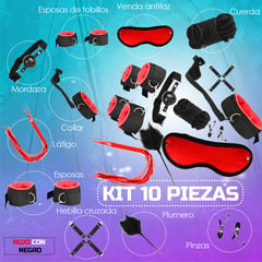 GENERICO - Kit De Bondage Bdsm Para Parejas - 10 Piezas Sexuales