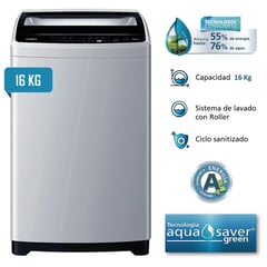 MABE - Lavadora 16 Kg LMAP6120WGBB0 Automática Silver