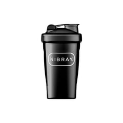 NIBRAY - Shaker Deportivo con Mezclador de Acero 400 ml