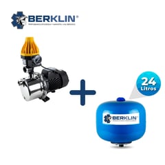 BERKLIN - PRESURIZADOR LINEAL DE ACERO INOX 1 .5HP CON TANQUE ESFERICO DE 24LT