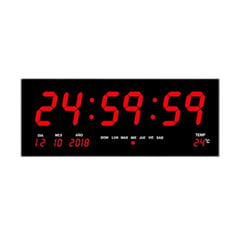 GENERICO - RELOJ DIGITAL LED 46x22 con TEMPERATURA AMBIENTE y CALENDARIO