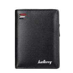 BAELLERRY - Billetera Hombre PU Tarjetero Amplio Monedero con Cremallera