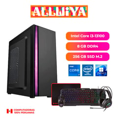 ALLWIYA - PC GAMER INTEL CORE i3-13100, 8GB RAM DDR4, 256 GB SSD M.2, COMBO GAMER