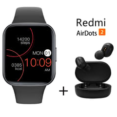 XIAOMI - Reloj inteligente Y83 + combo Redmi AirDots 2 - Negro