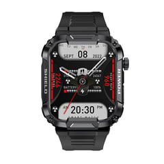 KUMI - Reloj inteligente deportivo de tres pruebas MK66 IP68 - Negro