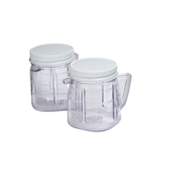 OSTER - 2 Mini jarras con tapa Blanca para Licuadoras de 300ml