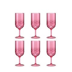 COZA - Set x6 Copas Acrílico 350ml Wave Rosa