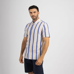 LIMA SHIRT CO - Camisa Lima Shirt Striped Crema