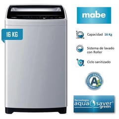 MABE - Lavadora Automática 16Kg LMAP6120WGBB0 Silver