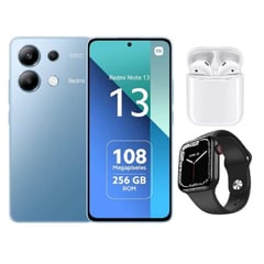 XIAOMI - Redmi Note 13 256GB Azul + Audifonos + Smartwatch