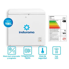 INDURAMA - Congeladora 198 Litros CI-220BL Blanco