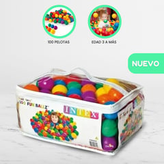 INTEX - Set de 100 Pelotas «CIEN» Multicolor