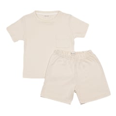 BABY LOLI - PIJAMA PIMA BEIGE MANGA CORTA