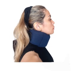 GENERICO - Collarín Cervical Blando Color Azul Oscuro Talla S