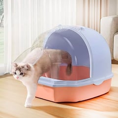 CAT OH - Arenero Cerrado Capsula espacial para Gatos Rosado