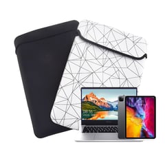 TG EQUIPMENT - Funda Reversible Laptop Hasta 16 Con Diseño Blanco Negro