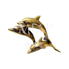 MFAP BRONCERIA Y ANTIGUEDADES - Delfines en bronce - 11 cm