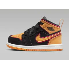 AIR JORDAN - Zapatillas urbanas jordan retro 1 negro naranja infante