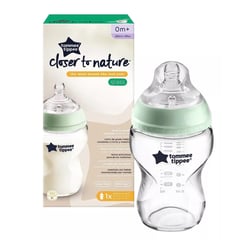 TOMMEE TIPPEE - Biberon De Vidrio Recien Nacido Closer To Nature 9oz - 250ml