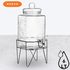 GENERICO - Dispensador de Agua con Tapa/Soporte Martillado 6 Lt