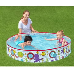 BESTWAY - Piscina Aro con Diseño Marino 152 x 152 x 25 cm