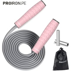 PROIRON - Soga de saltar con peso - Rosado