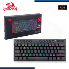 REDRAGON - Teclados HORUS 60 BLACK Wireless English K632-PRO-RGB RED