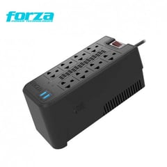 FORZA - ESTABILIZADOR 8 TOMAS FVR-1222USB 1200VA