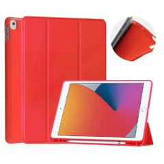 GENERICO - Funda de Samsung S7 FE 12.4" Imantada + Portalápiz Roja Antishock