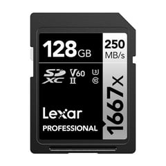 LEXAR - Memoria SD Professional 128GB - R250mb - W120mb 1667x