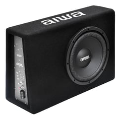 AIWA - Subwoofer Parlante para Auto Amplificado 10 Slim 120W AW-101BX